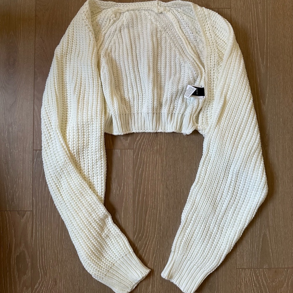 SHEIN Cream Knit Women's Shrug